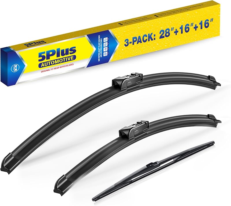 Palhetas do limpador de para-brisa 5 PLUS para Toyota Prius, Prius Prime e Prius AWD-e – conjunto 28" + 16" + 16"