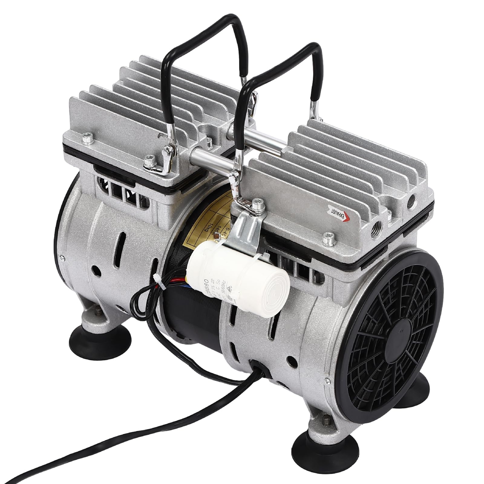 Ölfreie Vakuumpumpe, 220V 550W Ölfrei Unterdruckpumpe Vakuum, Geschwindigkeit 1400rpm, Industrie Labor Vakuum Pumpe, Geräuscharm, Ausgezeichnete Wärmeableitung