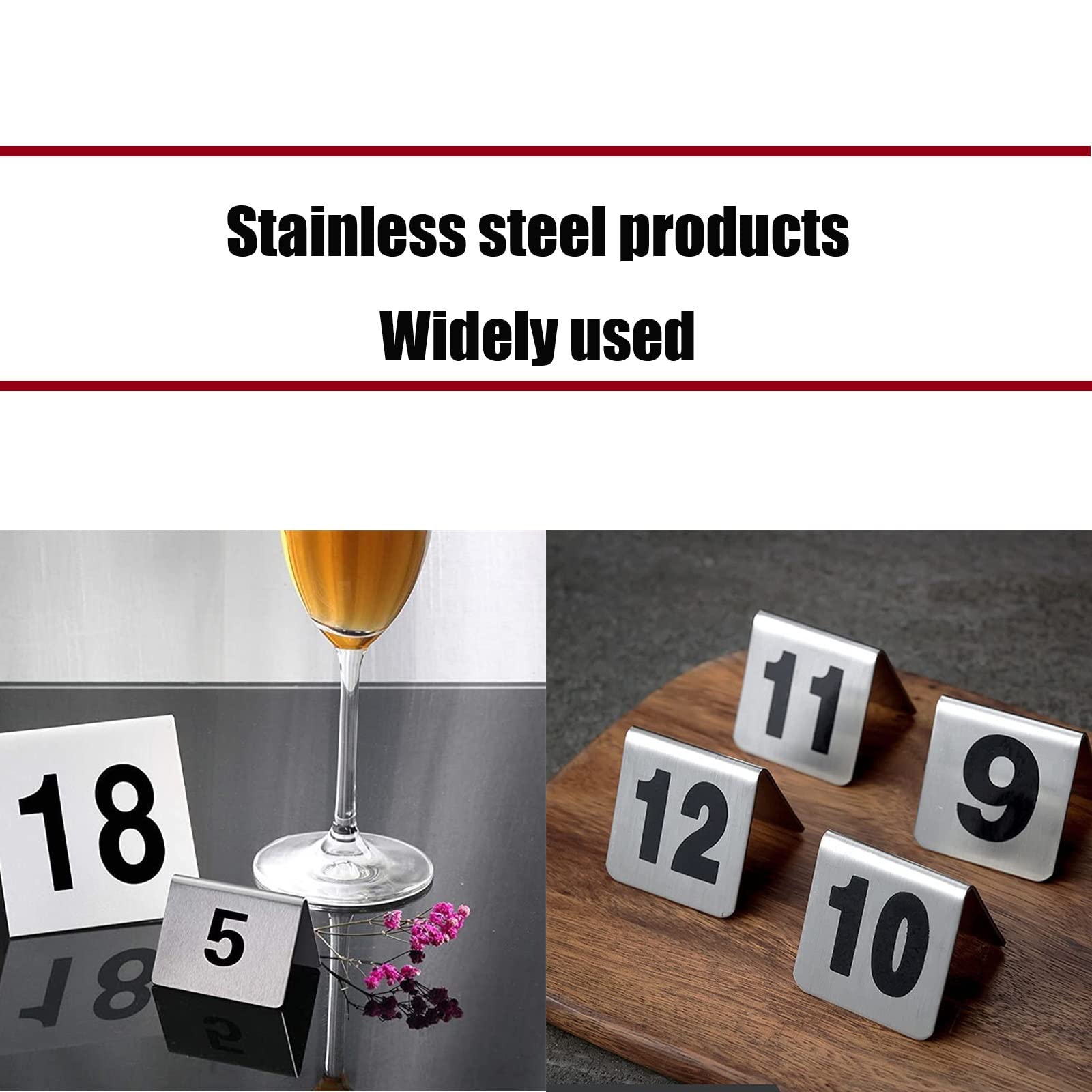 Tarjetas numéricas Etiquetas numéricas de metal Números de mesa Ciclo usado, Números negros de doble cara, Número 1-100 1-50, Perfecto para restaurantes, establecimientos y eventos especiales (1 a 1