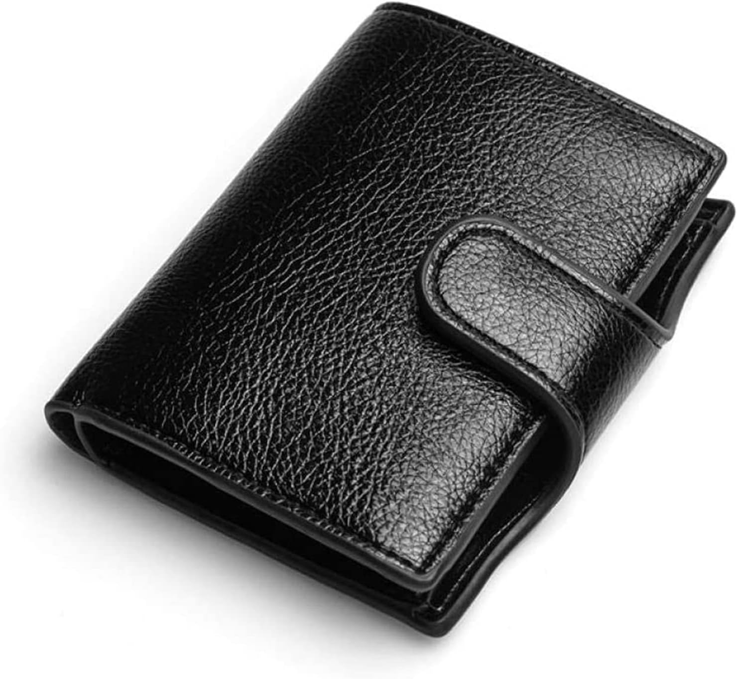 Wallet Women Small Unisex Vintage Solid Money Bag Leather Men Card Holder Smart Slim Ladies Card Case wallet(YM0008 Red)