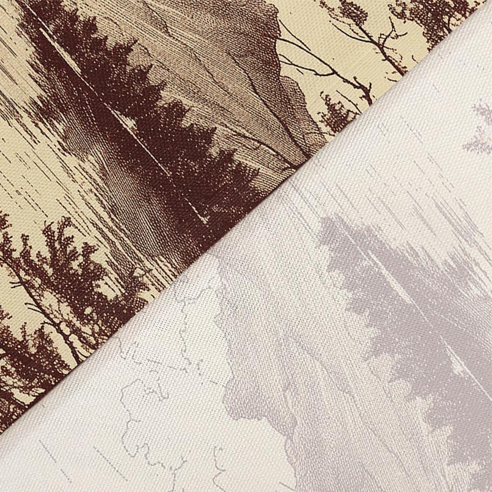 DYNH Western Cowboy Shower Curtain, Farmhouse Country American Wild West Cowboy Riding Horse by The River Hand Drawn Fabric Shower Curtain for Bathroom Home Decor,72X84IN