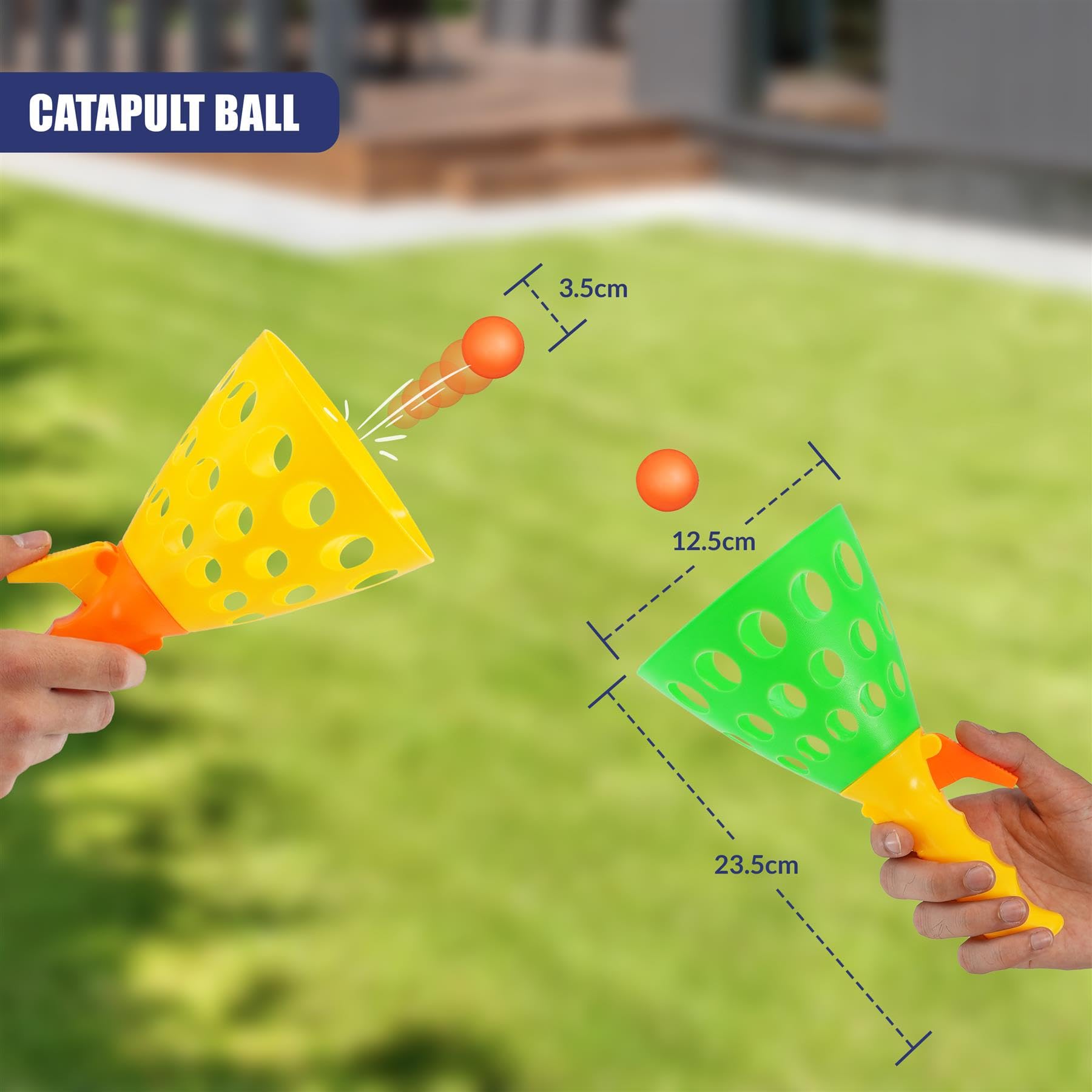 The Magic Toy Shop 6 Games in 1 Sports Set – 19 Pcs Bat, Racket, Toss, Catch, Ball & Frisbee, Indoor Outdoor Play – Lightweight, Builds Motor & Social Skills – Families, Camping, Beach, Garden & Park - 5