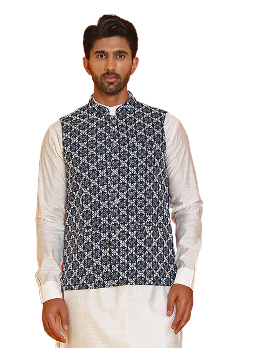 jompers Embroidered Viscose Rayon Nehru Jacket-picture-30
