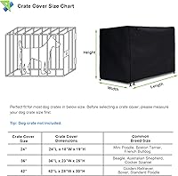 Vista 2 de Funda impermeable para jaula de perro de 24 pulgadas, para protección en exteriores e interiores, duradera, resistente al viento, ajuste universal