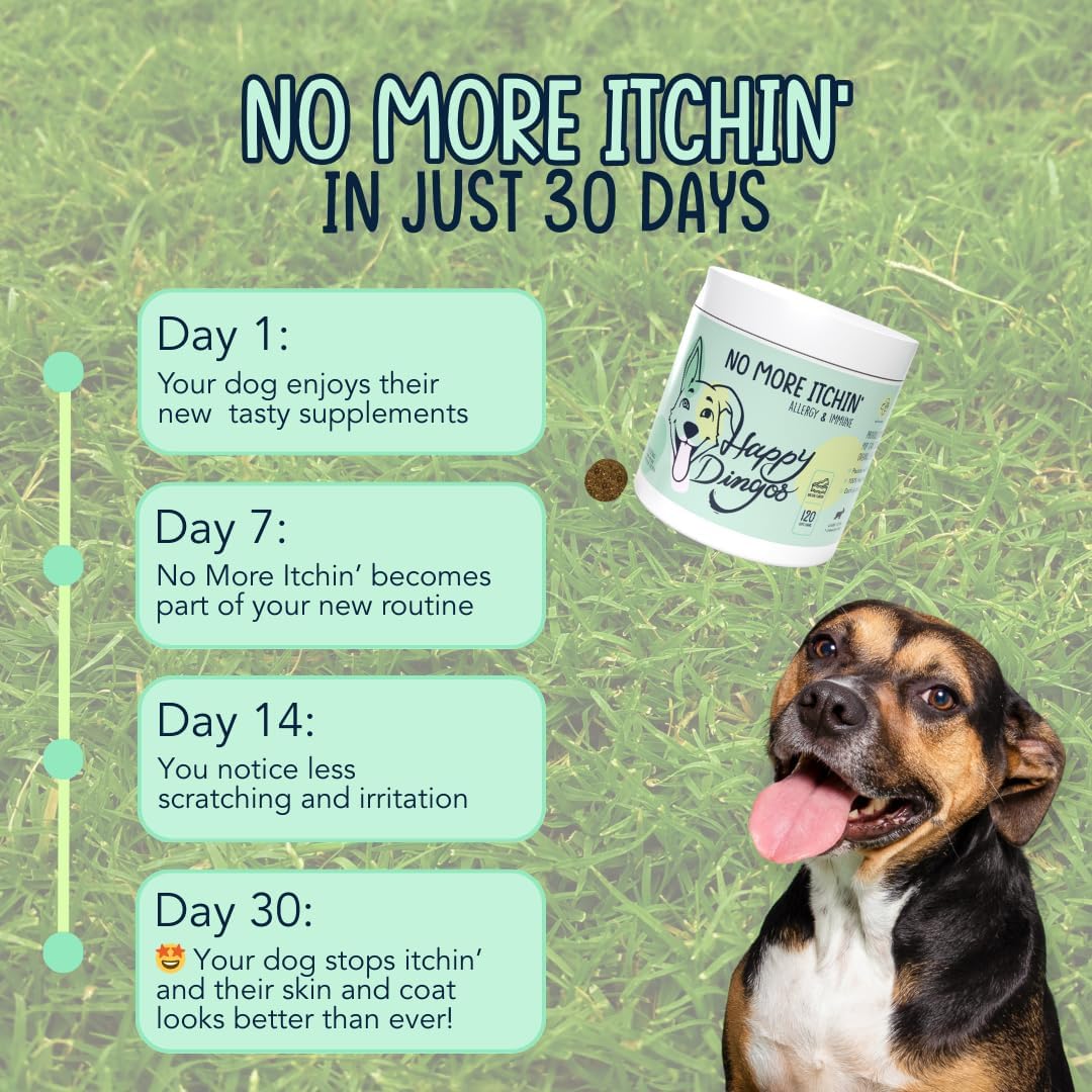 Dog Allergy Relief Chews for Itchy Skin - Stop Paw Licking, Itchy Ears, Support Seasonal Allergy - with Probiotics and Salmon Oil - 120 Count - Bacon Flavor