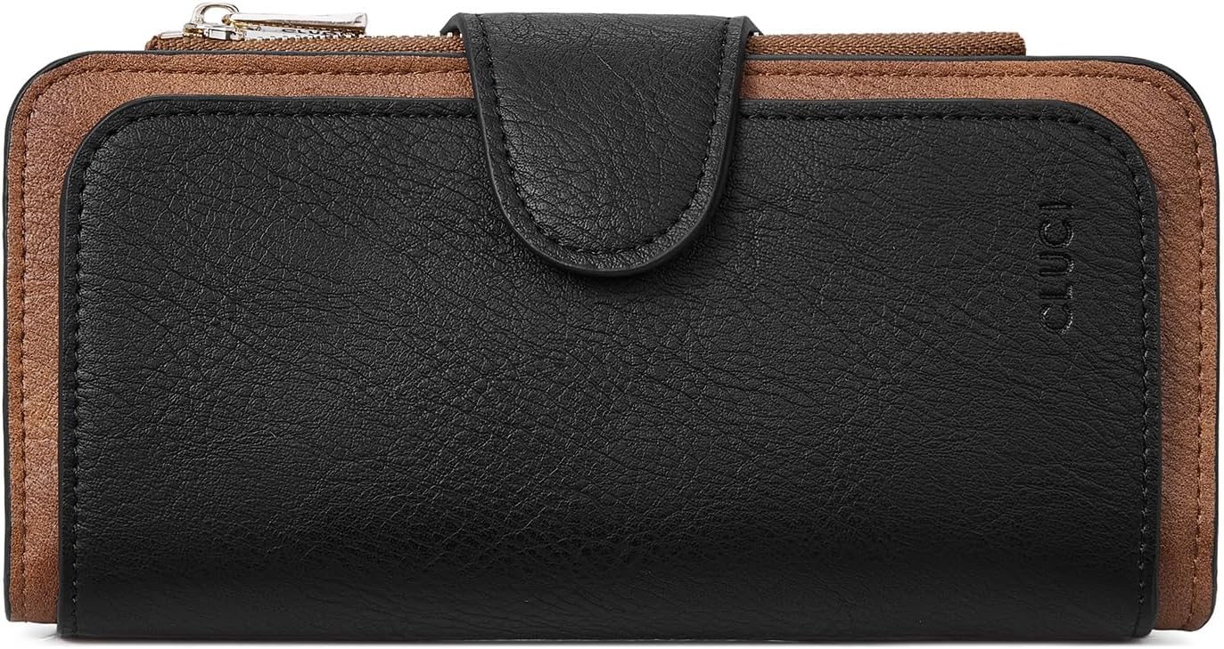 CLUCI Wallet For Women PU Leather RFID Blocking Womens Wallet Bifold Card Holder with ID Window Gifts for Women Birthday | RFID Blocking, Designer, Trifold, Card Holder, ID Window - Image 6