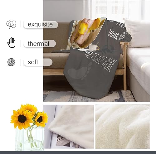 Miniatura 3 de Manta de bebé personalizada, manta personalizada con nombre, regalo de cumpleaños para bebé, manta de recuerdo de bebé, manta de felpa con fotos