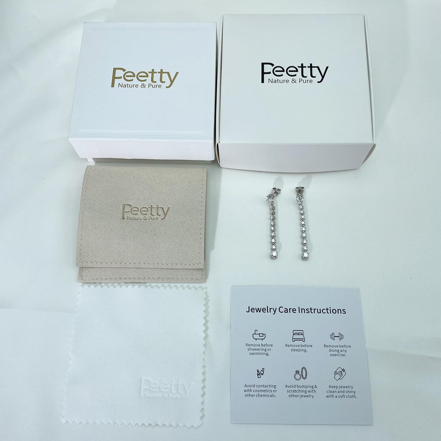 Long Moissanite Dangle Earrings - 925 Sterling Silver Post Linear Drop Created Diamond for Women Gift - Image 6