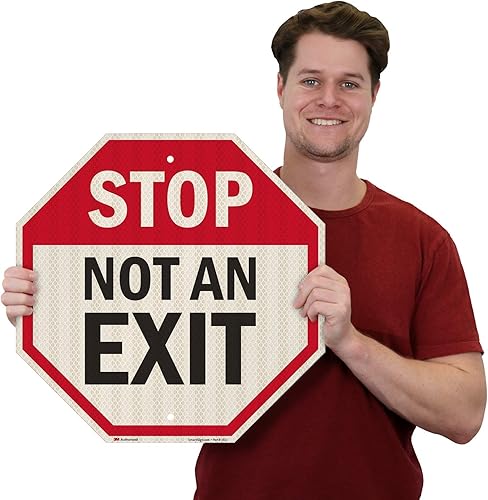 Miniatura 2 de SmartSign Letrero "Stop - Not An Exit" | Aluminio reflectante de grado de alta intensidad 3M de 18 x 18 pulgadas