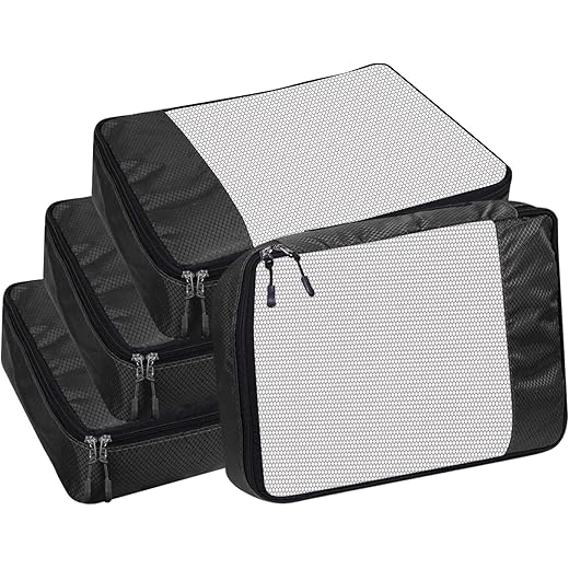 OxbOw Packing Cube Organizer Small - 4 Pcs, Black