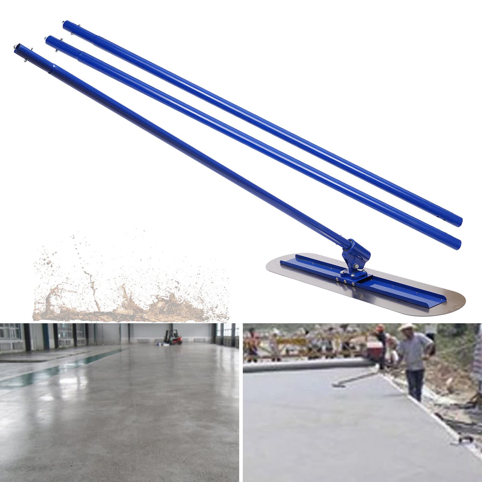 Paleta de cemento, herramientas de hormigón, acero inoxidable, 1200 x 200 mm, paleta grande