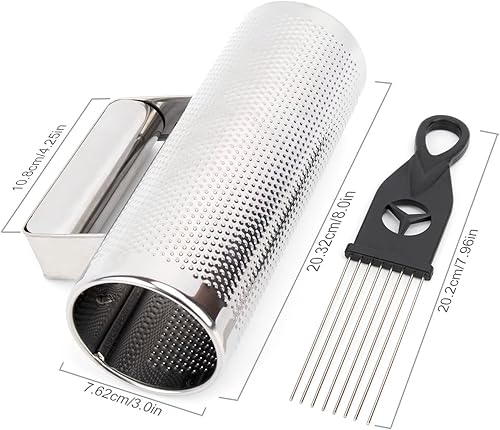 Miniatura 3 de Mowind Metal Guiro - Instrumentos musicales de percusión manual de acero inoxidable con raspador de 8 pulgadas, 3 pulgadas