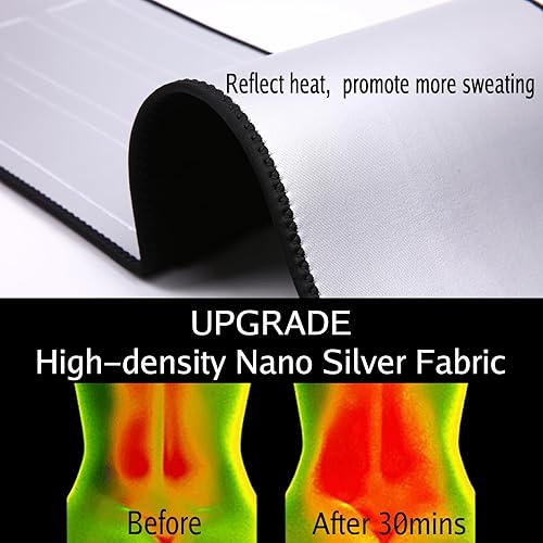 Miniatura 3 de Nano - Entrenadores de cintura plateados para mujer, cinturón reductor de cintura y banda para el sudor, reduce la grasa del vientre