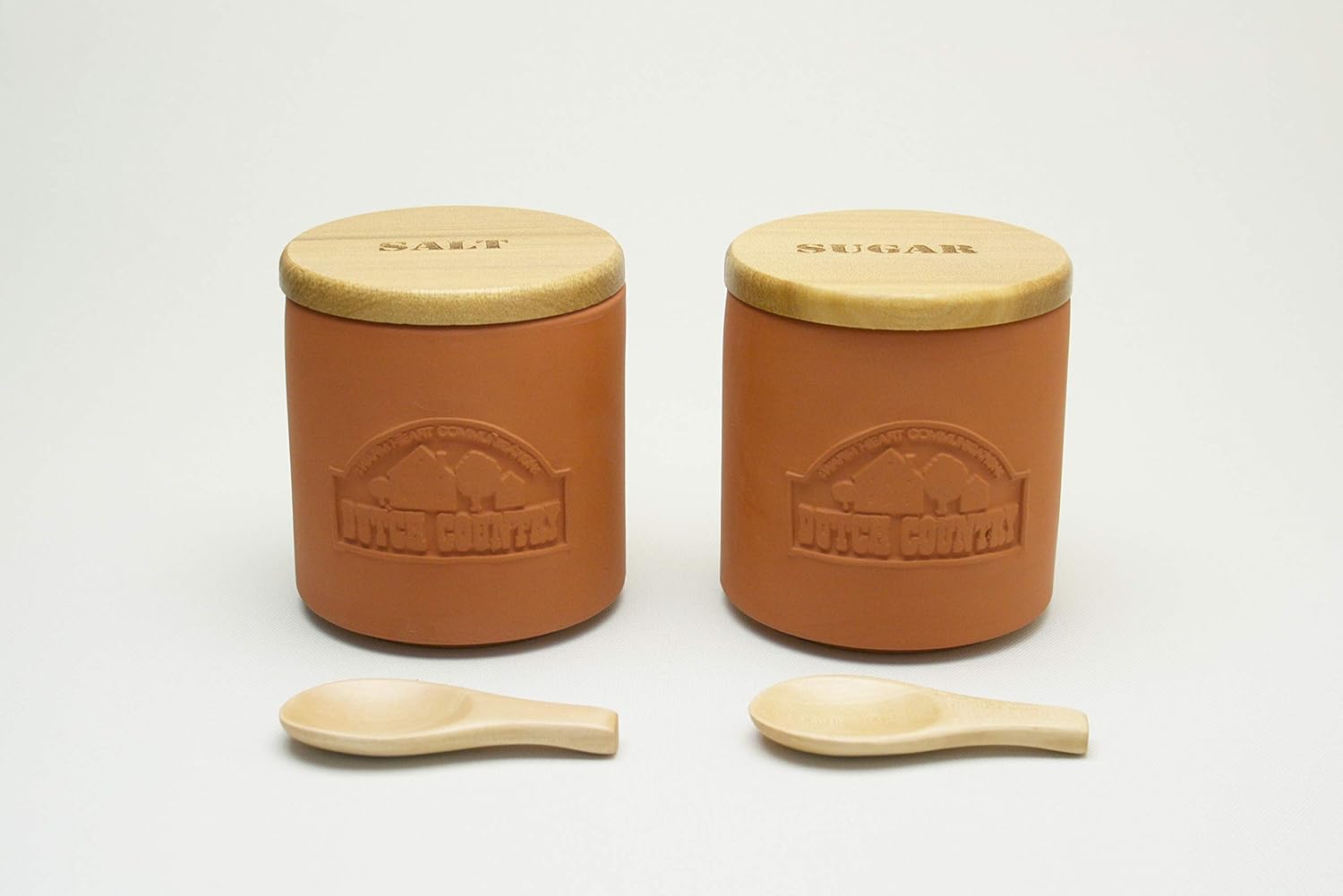 Yamaki Ikai Unglazed SALT & SUGAR Pair with Spoon 2005-A