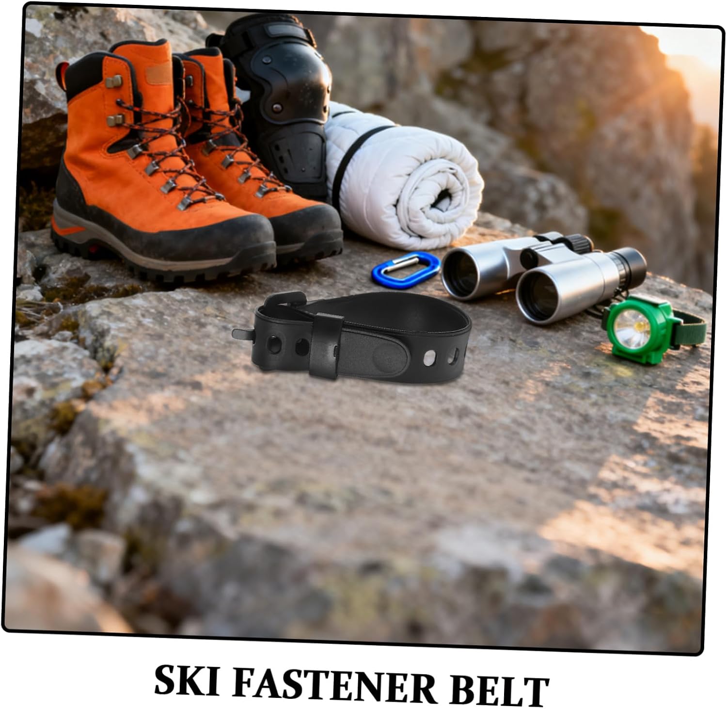 DOITOOL Adjustable Snowshoe Binding Straps 12.6x0.94x0.08 Inch 4pcs Sturdy TPU Material with Quick Release Secure Fit for Snowboarding and Skiing for Men and Beginners