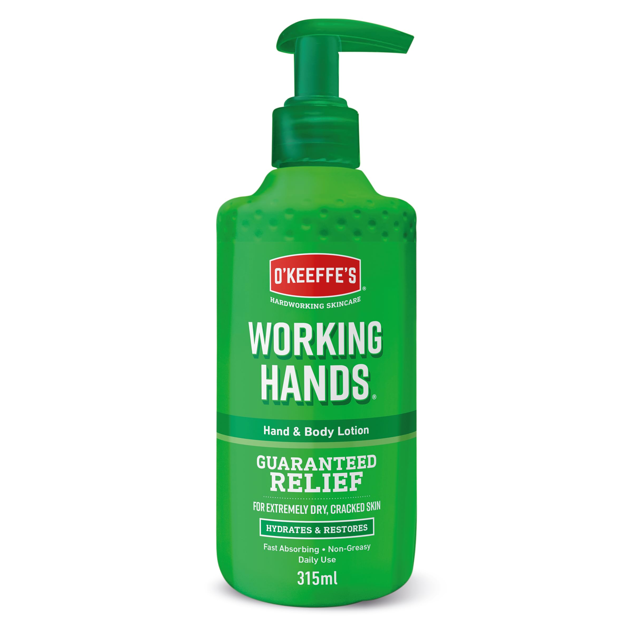 O'Keeffe'sWorking Hands Hand & Body Lotion, 315ml –Suitable for Sensitive Skin | Hydrates, Restores & Relieves Dry, Cracked Skin | Fast-absorbing, Non-Greasy & Suitable for Daily Use