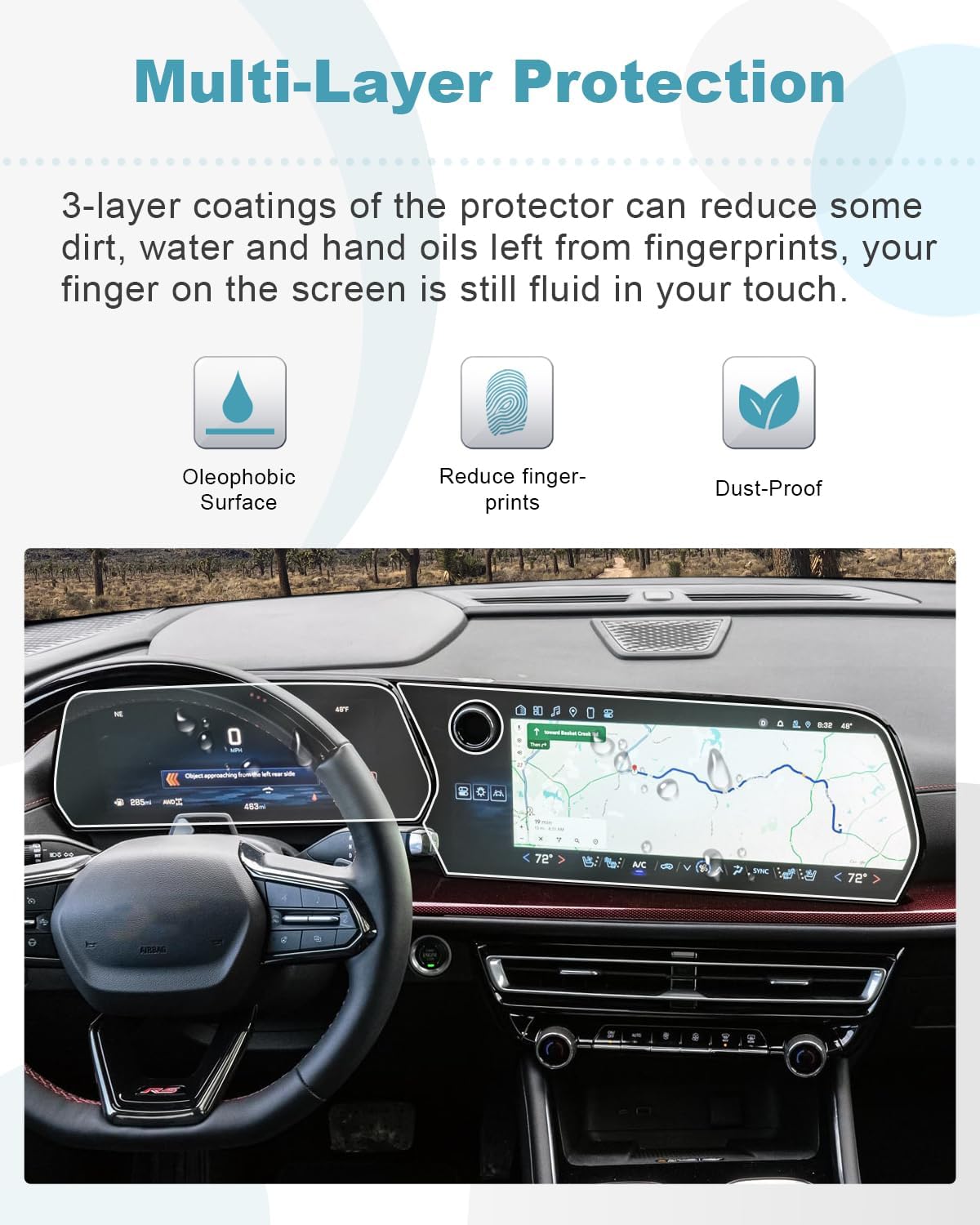 CDEFG 4PCS for 2024 2025 2026 Chevy Traverse Screen Protector for Chevrolet Traverse 2026 2025 2024(17.7In Navi+11In Dash), 2026 2025 2024 Chevy Traverse LS/LT/Z71/RS/High Country Accessories