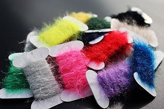 Tigofly 17 colores totales 170 m Ice Dub hilo de doblaje línea Chenille Sparkle Yarn Nymph Bugs Scud mosca cuerpo mosca atar materiales