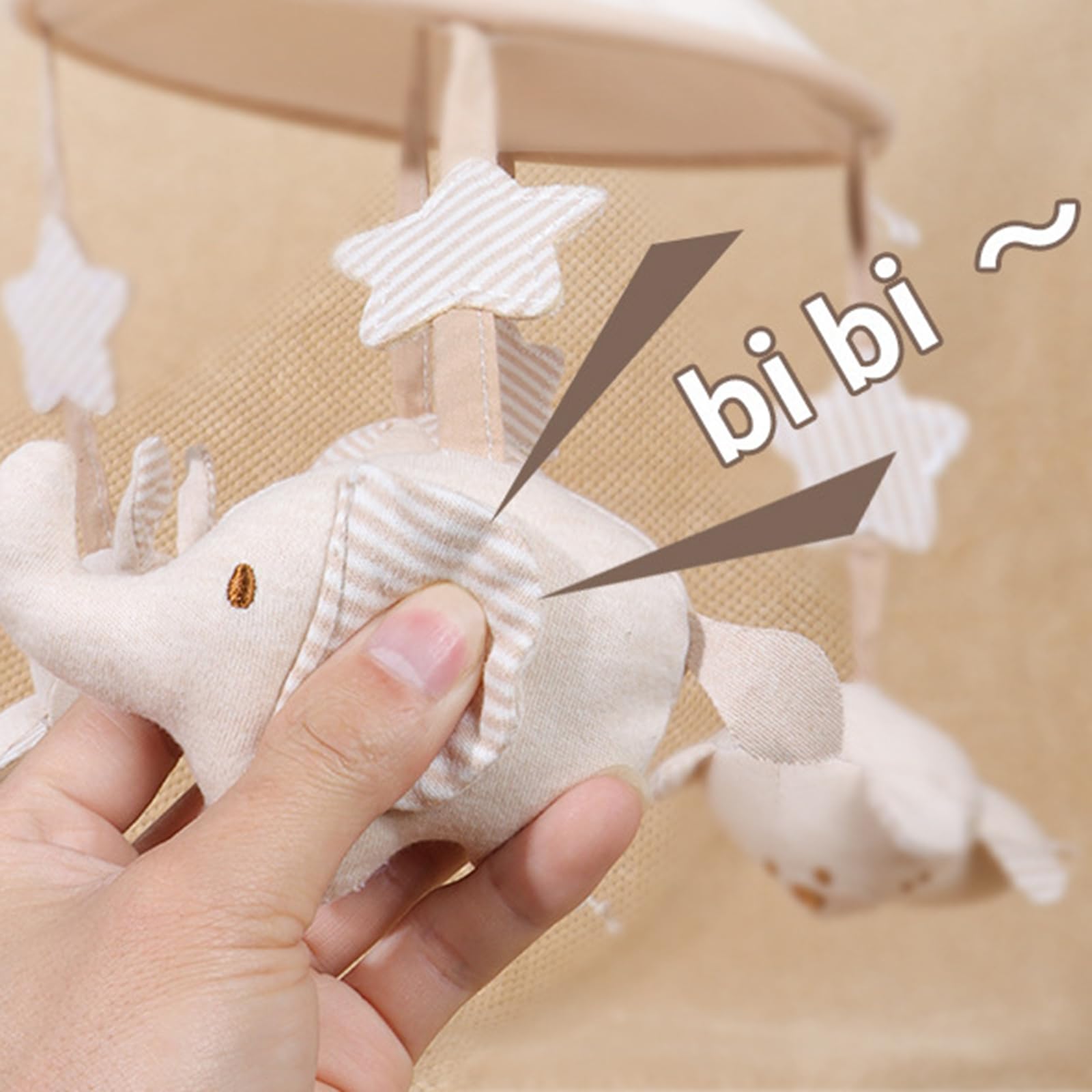 Caja Musical de Dibujos Animados Juguete Móvil para Bebé para Cuna Cochecito Colgante Colgante con Melodías Relajantes y Juguete de Estimulación Visual Móvil Musical para Cuna