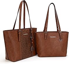 Montana West Tote Bag for Women Large Purse and Handbags Set Embossed Collection Purse 2Pcs Set