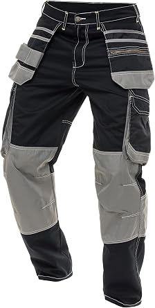 Mens Cargo Durable Pants Work Trouser with Tool Pockets Tactical Construction Work Safety Pants