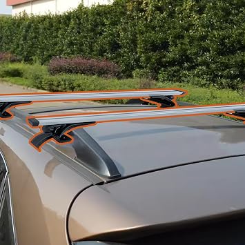 GXYWADY Universal Roof Rack Cross Bars 48 330LB Car Top Roof Cross Bar Luggage Cargo Carrier Rack w/ 3 Kinds Clamp Silver