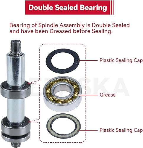 Miniatura 5 de GELASKA El conjunto de husillo 918-06991 sustituye a 618-06991, 918 06991 para Troy-Bilt LT5, TB42, Bronco, Pony, TB427, Craftsman T1000, T1100,