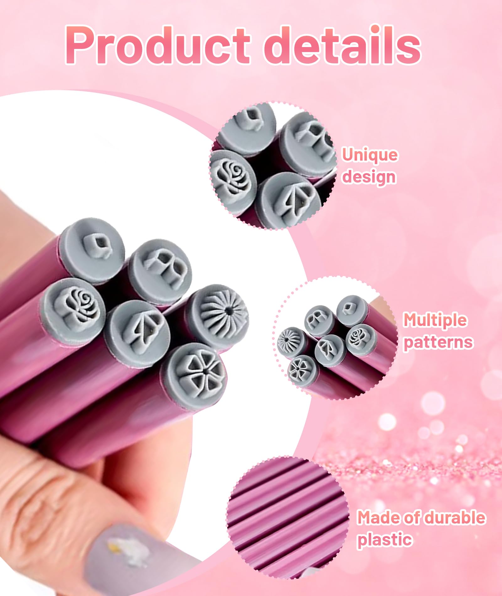 6 PCS Nail Art Kit for Women, Nail Art Set for Girls 6-15, Nails Stamping Kit with Creative Patterns, DIY Manicure Tools for Home Nails Design 2