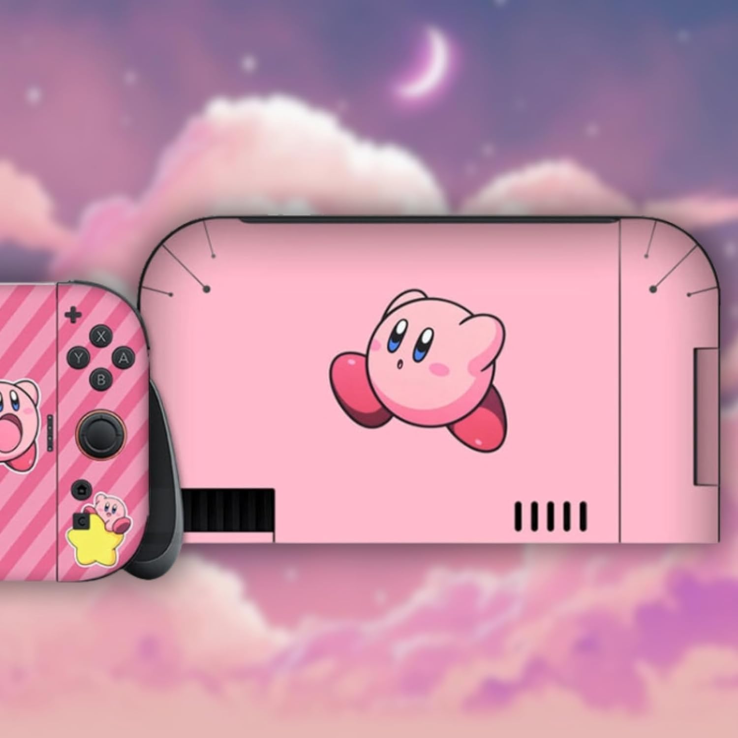 BelugaDesign Dreamy Bubble Skin | Compatible with Nintendo Switch 2 | Cute Pink Kawaii Anime Vinyl Wrap Decal Cover | Pastel Japanese Cartoon Aesthetic Full Console & Dock Sticker Protective Cover