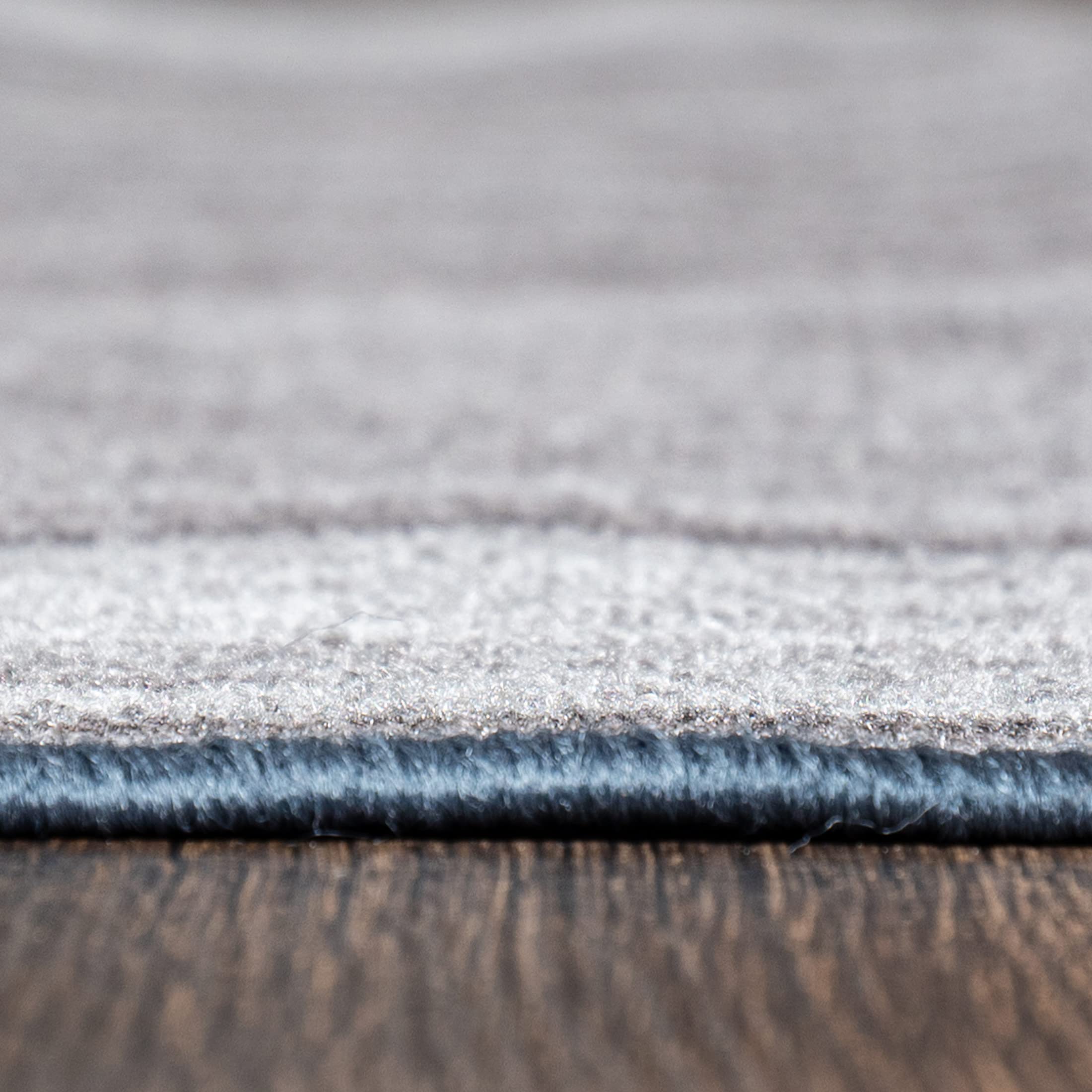 Mazovia rutschfest Teppich Läufer Flur - Modern Muster Teppichläufer - Kurzflor Flurläufer für Vorzimmer, Küche - ÖKO-TEX Zertifiziert - Meterware Grau - 67 x 400 cm