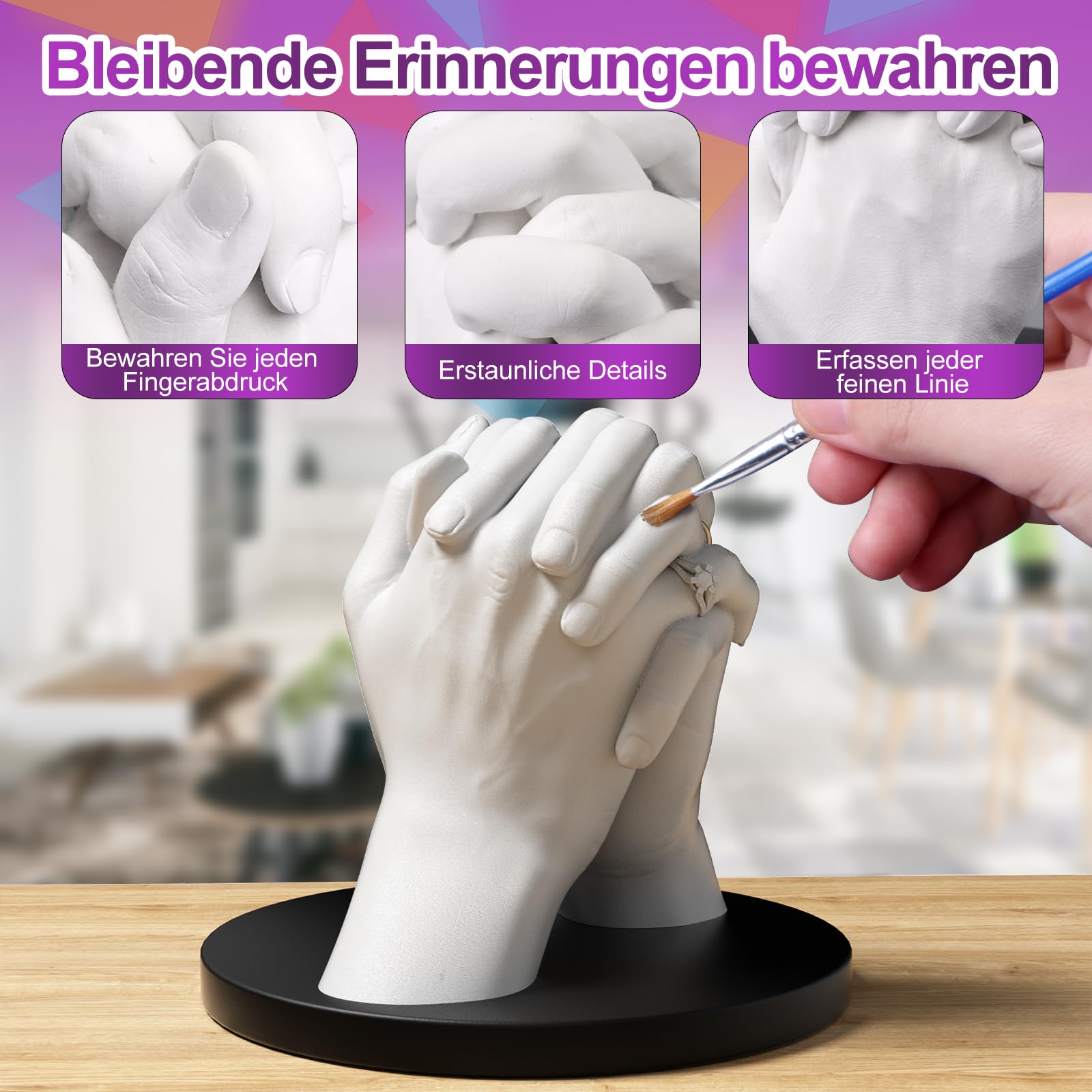 Handen beeld | Gips Handen | 3D | Alles in één Pakket | Bestaat uit 150 gram Casting
