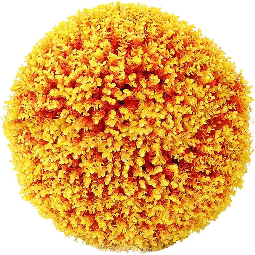 HoTRA Artificial Plant Topiary Ball Colorful Topiaries Trees Ball Lifelike Boxwood Leaf Plants Ball for Wedding Home Garden Backyard (Color : Rose Red, Size : 40cm)