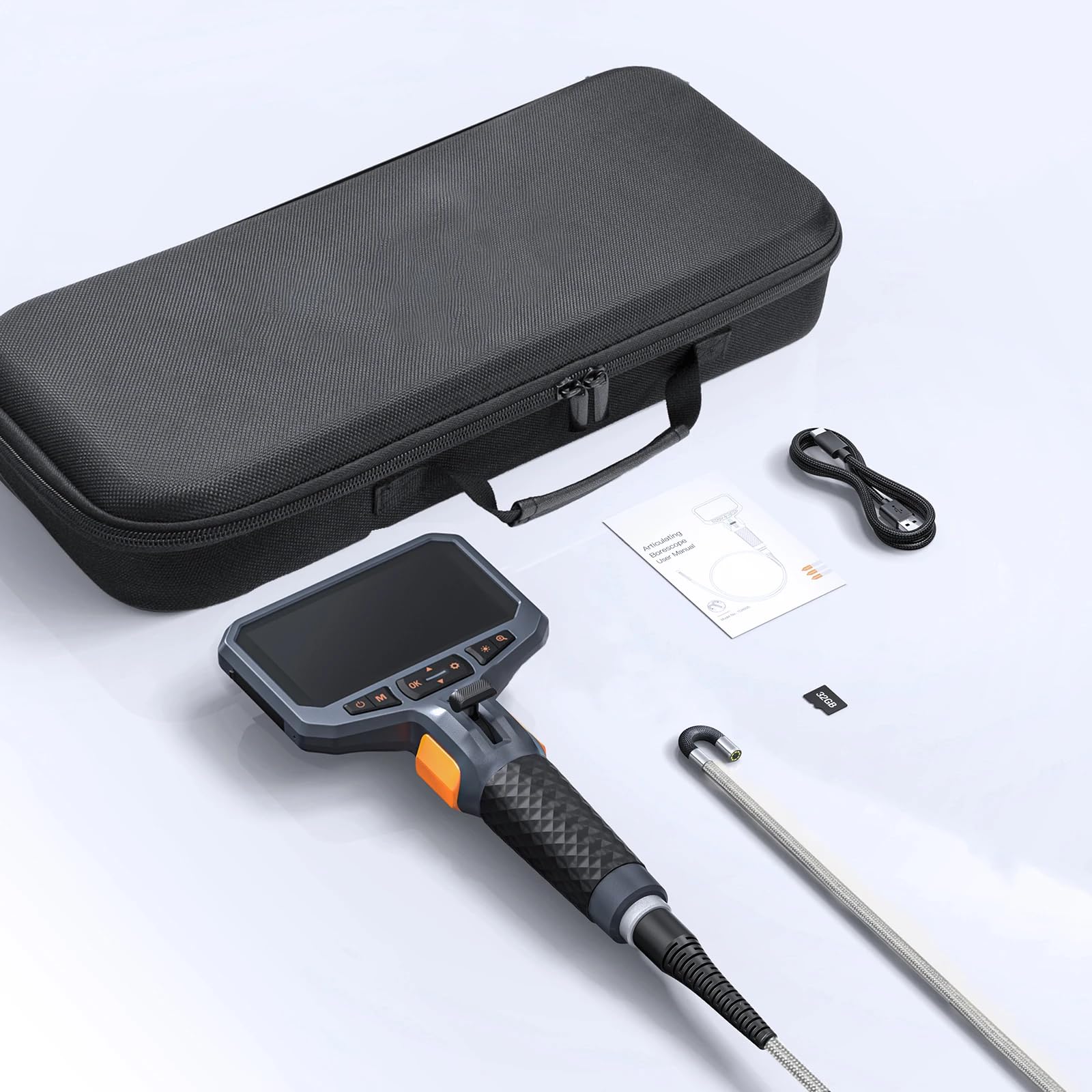Digital Inspection Camera, 8.5mm Diameter Borescope with LED Lights, 1.55m Cable - TD450SD85L155