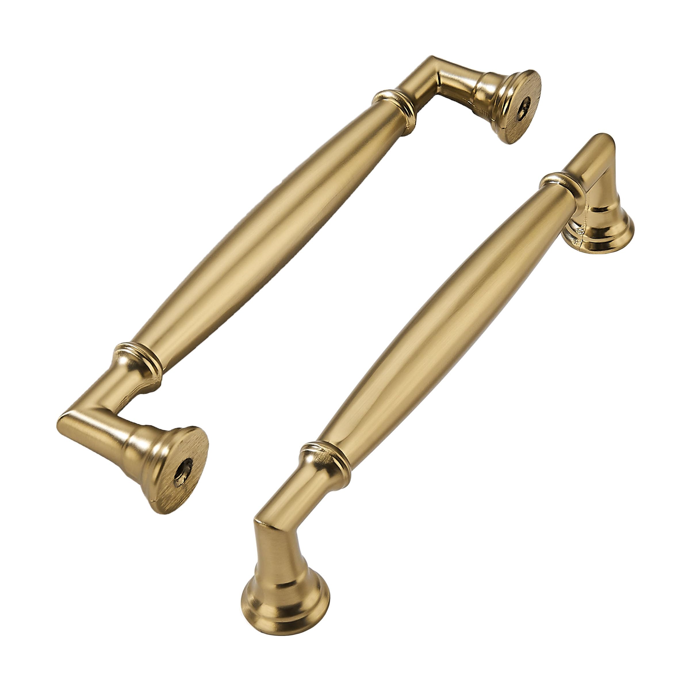2 Pack 5 Inch(128mm) Brushed Brass Cabinet Pulls
