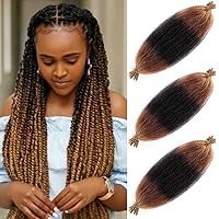 Vista 58 de Extensiones de cabello afro rizado Ginger 12 pulgadas, trenzas Marley de cabello trenzado elástico 350, extensiones de cabello afro rizado y rizado