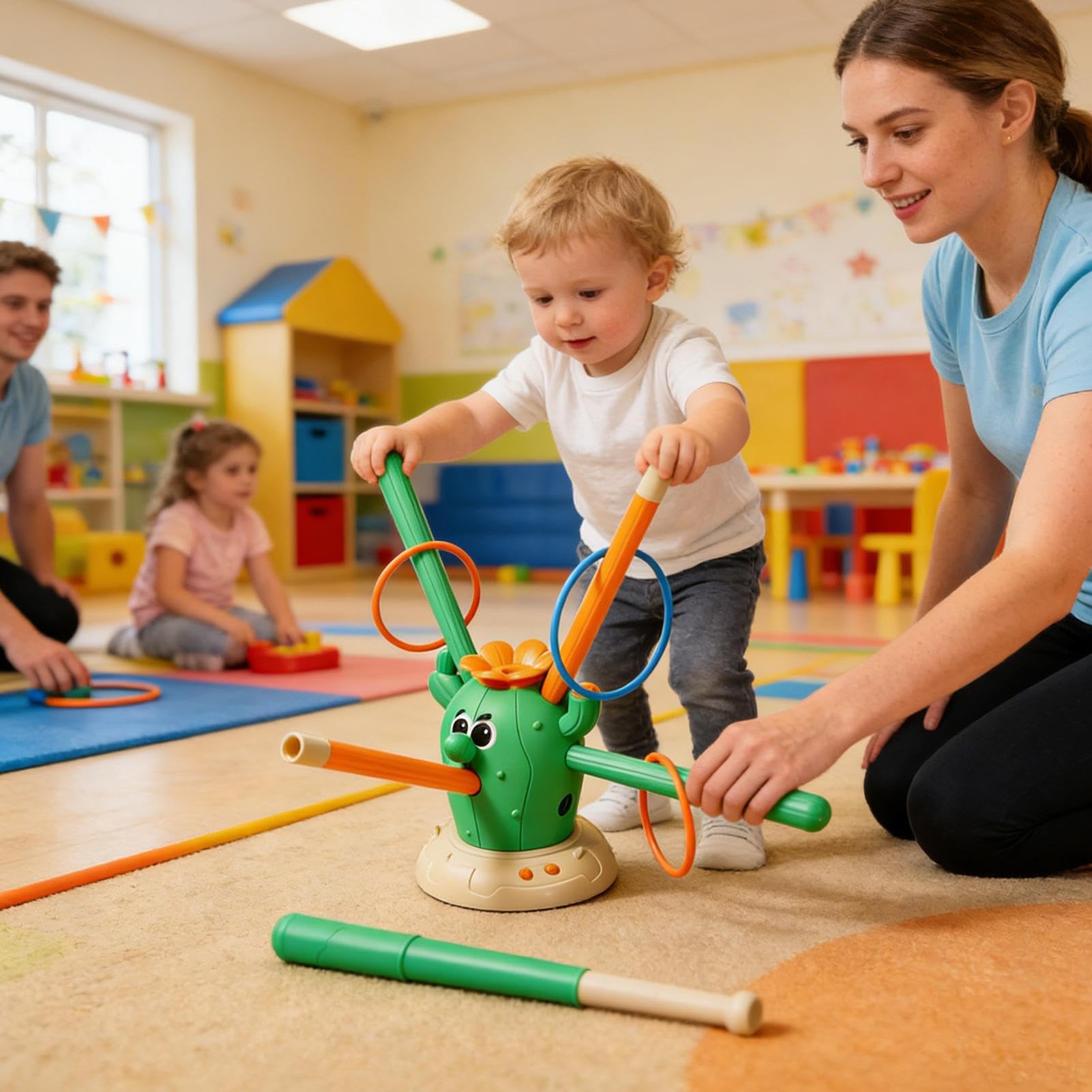 Juguetes de Salto para Niños 4 en 1 Divertidos Juegos Deportivos de | Juguete Musical Interactivo Saltarín para Niños para Interior Exterior Patio Jardín Escuela Aula Cumpleaños