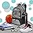 WOLT | Basketball Backpack Large Sports Bag with Separate Ball Holder & Shoes Compartment, Gifts for Basketball, Soccer, Volleyball, Swim, Gym, Travel(Grey)