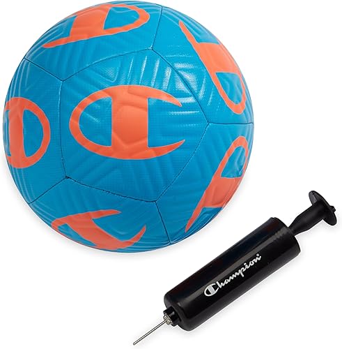 Miniatura 14 de Champion Playmaker Logo Deflated Soccer Ball with Pump, Size 5 Soccer Ball, Durable Panels for Kids, Youth & Adults, Indoor/Outdoor Training Ball