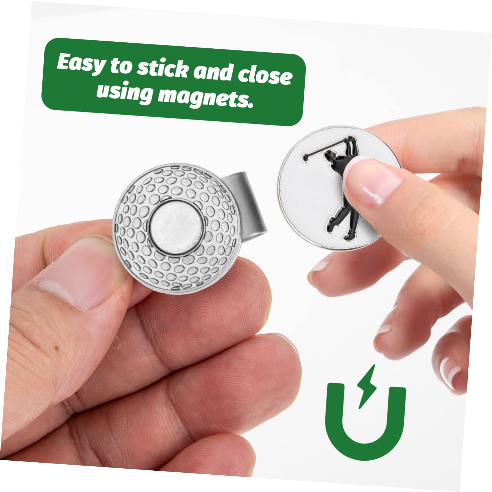 Milisten Magnetische Golf Hut Clips Tragbare Golf Ballmarkierer Für Hüte Mützen Und Bekleidung Praktische Golfaccessoires Für Herren Und Damen