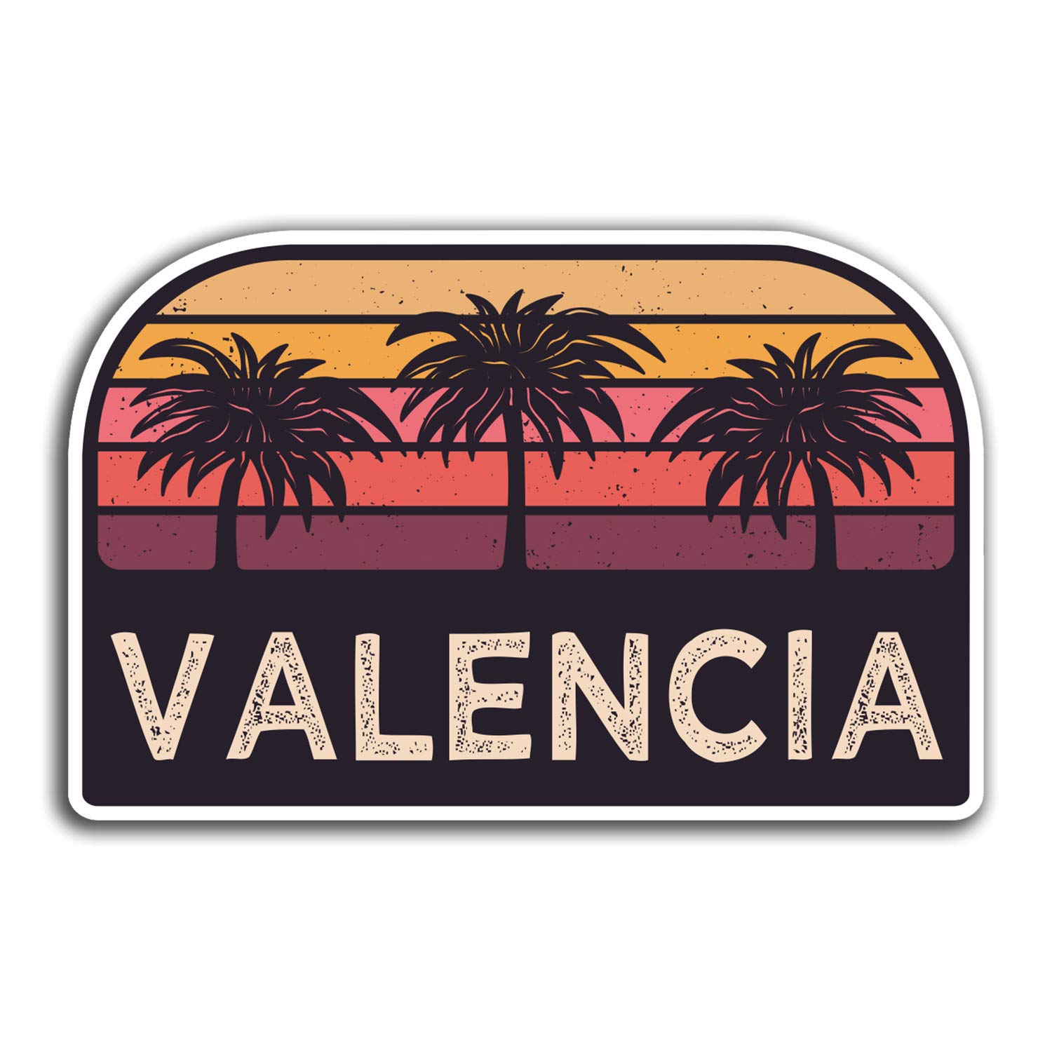 2 x 10cm Valencia Sunset Vinyl Stickers - Travel Sticker Laptop Luggage #23830 (10cm Wide)