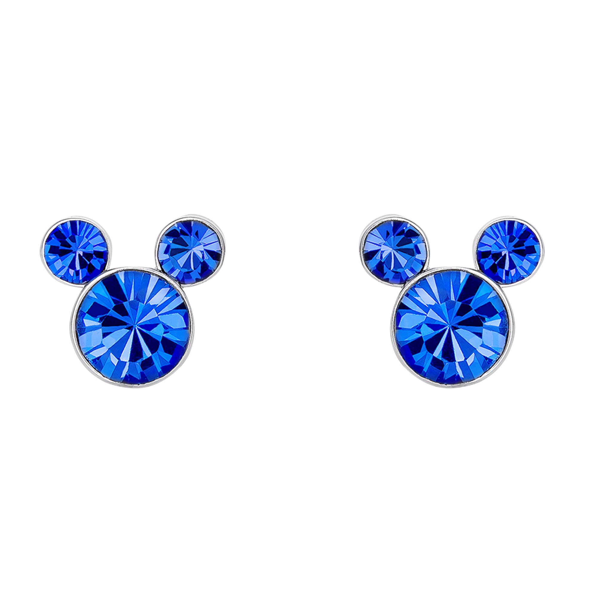Mickey MouseBlue Birthstone Silver Earrings EF00357SSEPL.PH