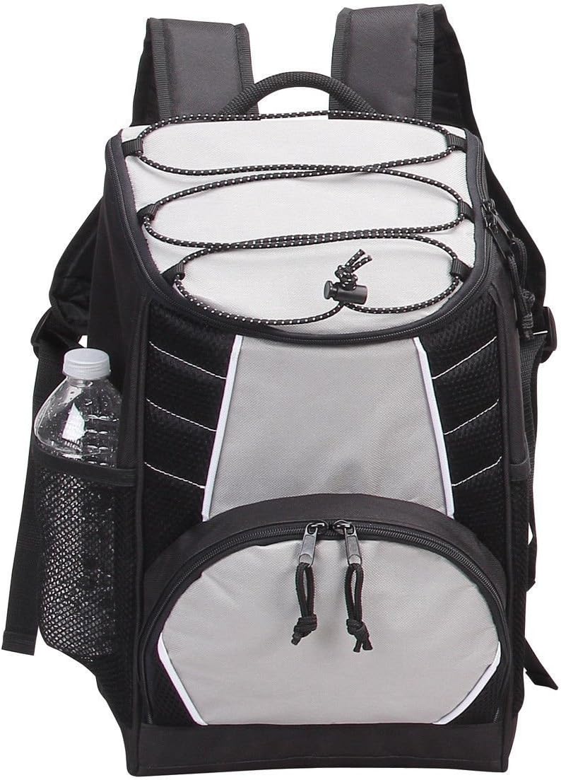 Two Tone Cooler Backpack, Black/Gray