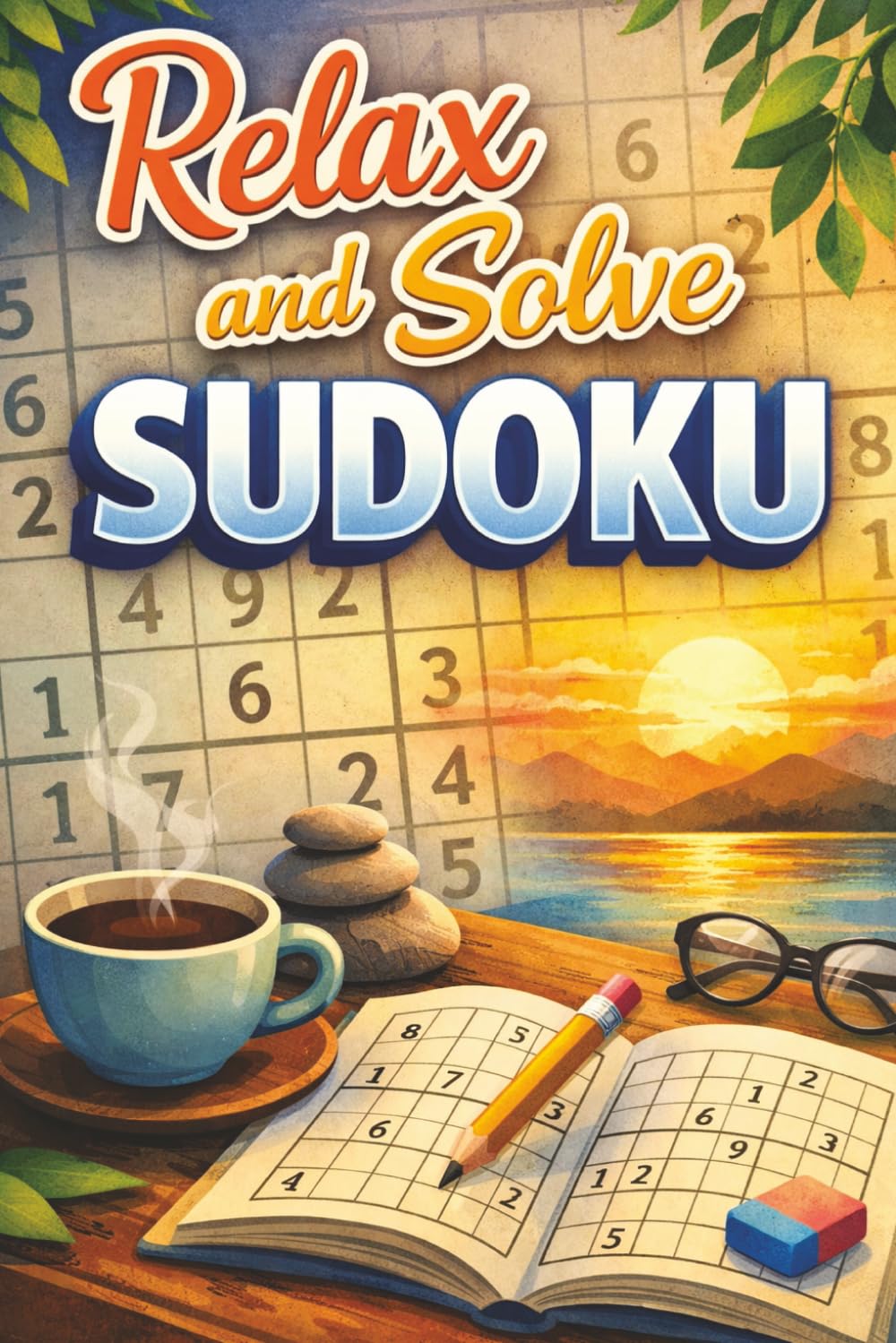 Relax and Solve Sudoku Puzzle: Help Calm the Mind, Relax and Focus | 6x9 Inches, 110 Pages | 50+ Puzzles | Solutions included