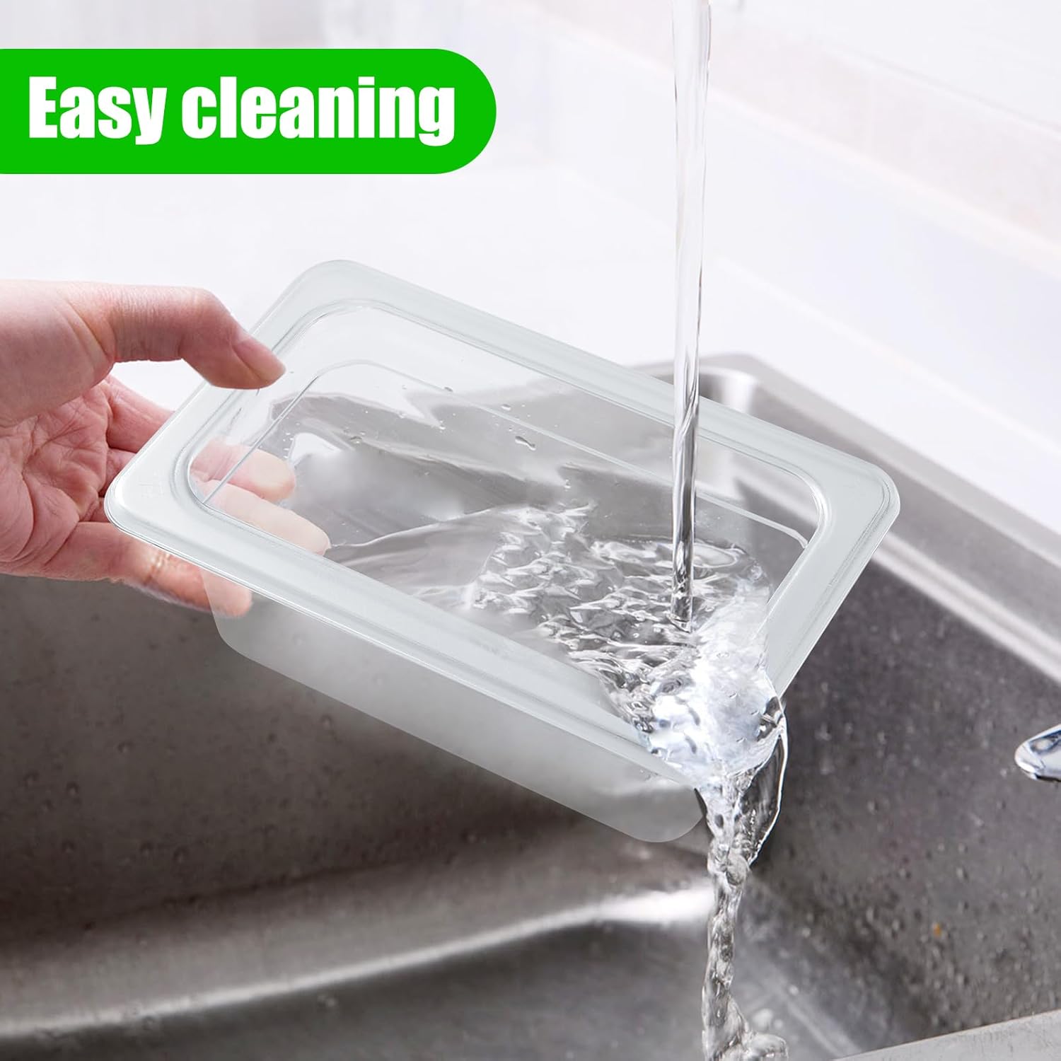 Qmeeki Acrylic Food Pans: Easy to Clean Food Containers