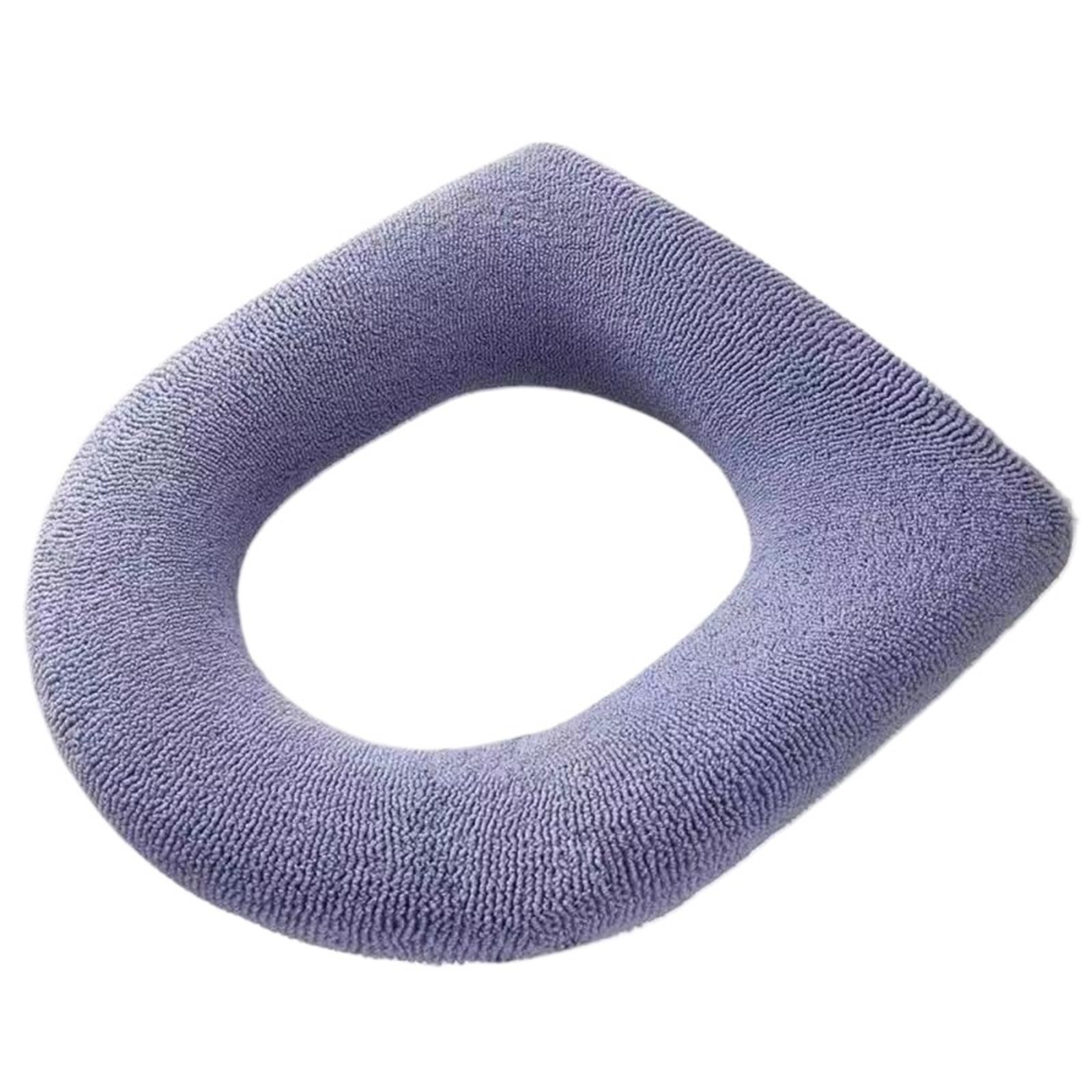 PADGCNOR Soft Toilet Seat Cushion Universal Toilet Seat Cover Pure Color Closestool Mat Soft Warm Cushion Bathroom Accessories(Blue)