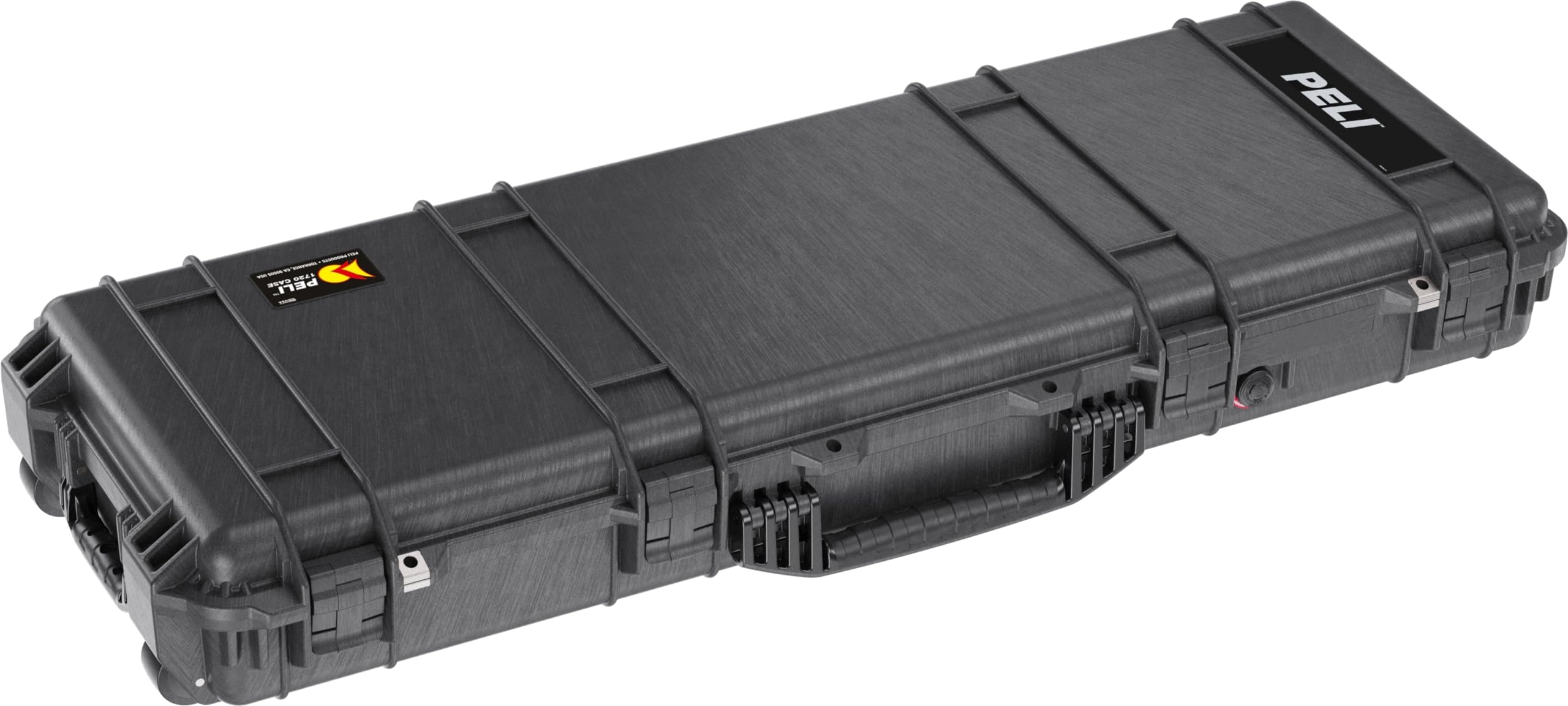 PELI 1720 Langer Wasserdichter Gewehrkoffer für Taktische Gewehre, IP67 Wasser- und Staubdicht, 49L Volumen, Mit Schaumstoffeinlage (Anpassbar), Schwarz