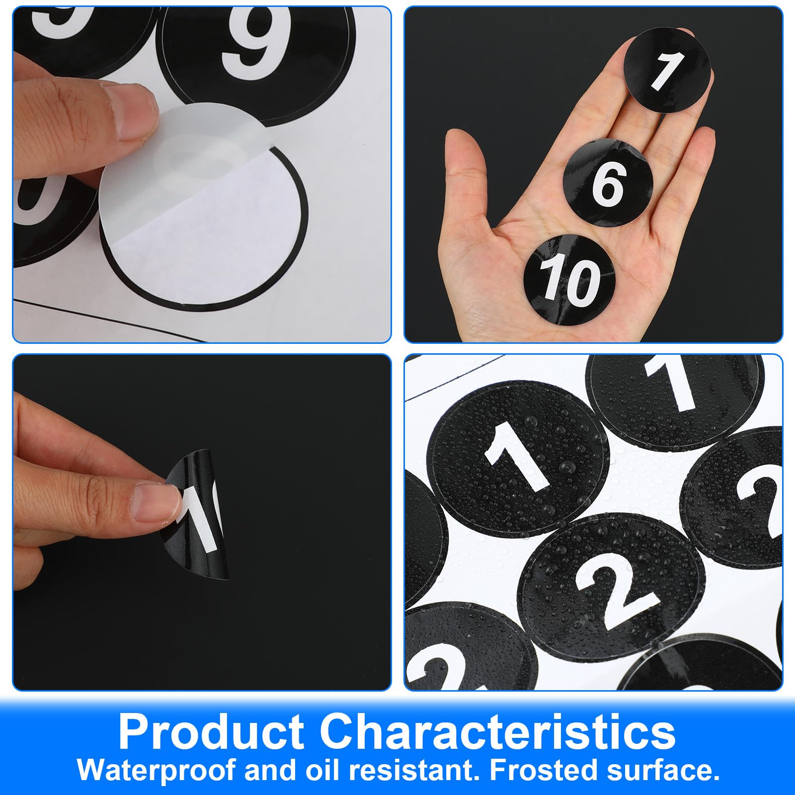 Adesivi Numerici 1-500 - 5 Fogli, Numeri Rotondi 10mm, Autoadesivi Per Organizzazione - Foto 7