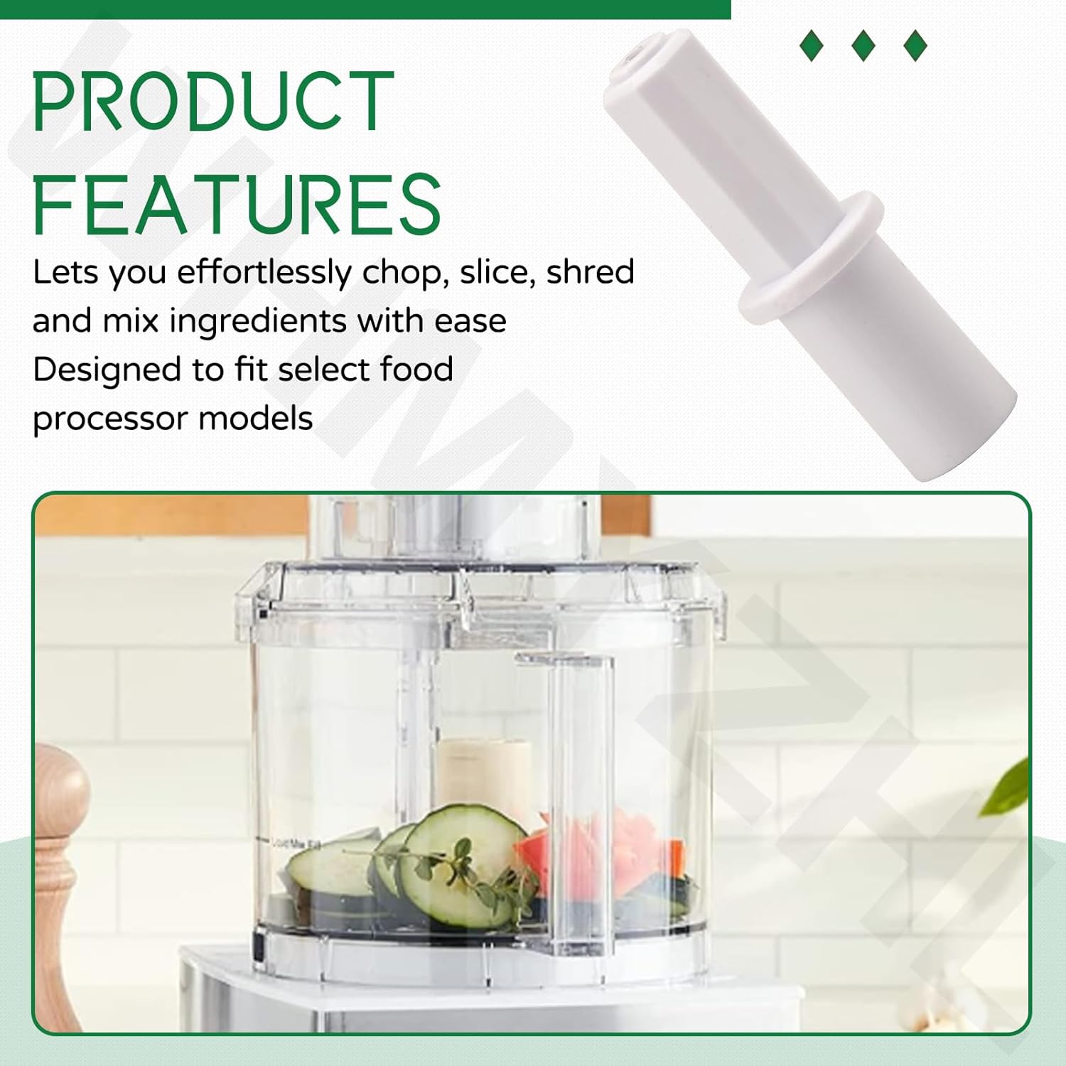 AFP-7STM Food Processor Stem Adapter for Cuisinart BFP-703, BFP703R, BFP-703BK, BFP-703CH, BFP-703BCH, BFP-10, BFP-603