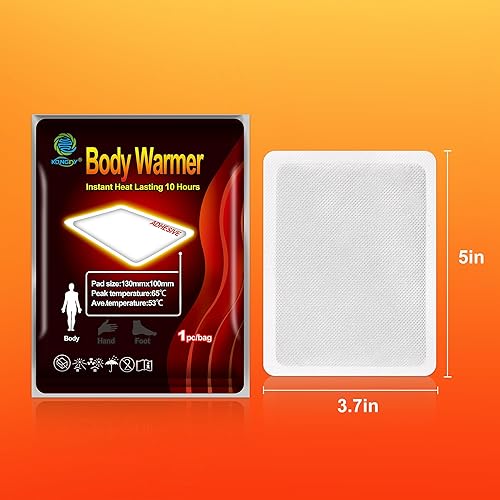 Miniatura 2 de KONGDY 20 parches de terapia de calor, parches de calefacción para alivio del dolor de cuello, rodilla y espalda, parches de calor para aliviar el