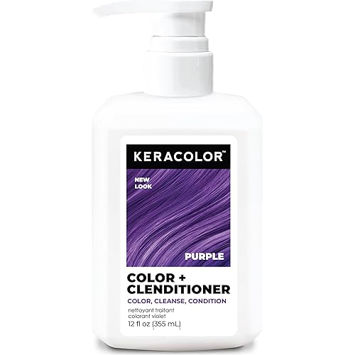 Keracolor Color + Clenditioner 3-in-1 Color-Depositing Conditioner, Gently Cleanses & Conditions, Semi-Permanent Hair Color, 23 Shades, 12 Fl Oz